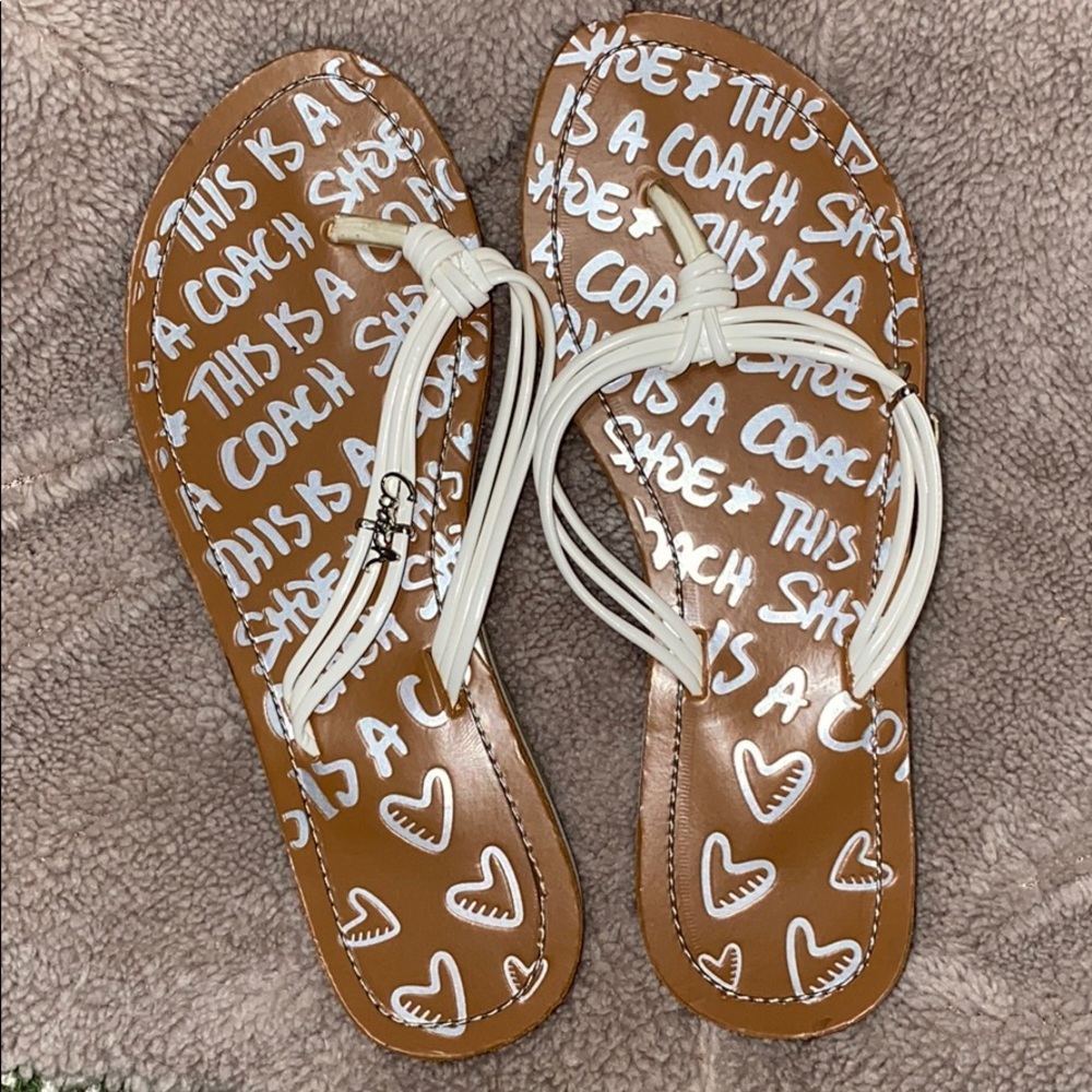 Coach flip flop/ never been worn